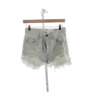 One X One Teaspoon Womens Cut-Off White Cotton Distressed Shorts Size 23